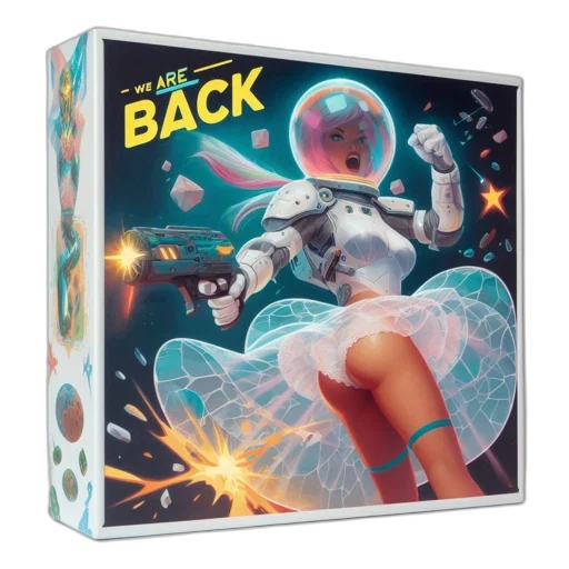concept art, outer space, futuristic, space-suited transparent PNG cut-out