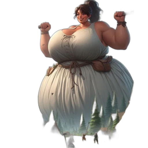dress, weapon, staff, creature transparent PNG cut-out