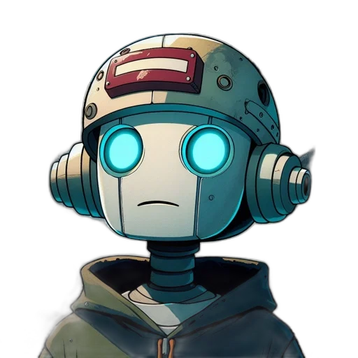 robot, mask, face, jacket transparent PNG cut-out