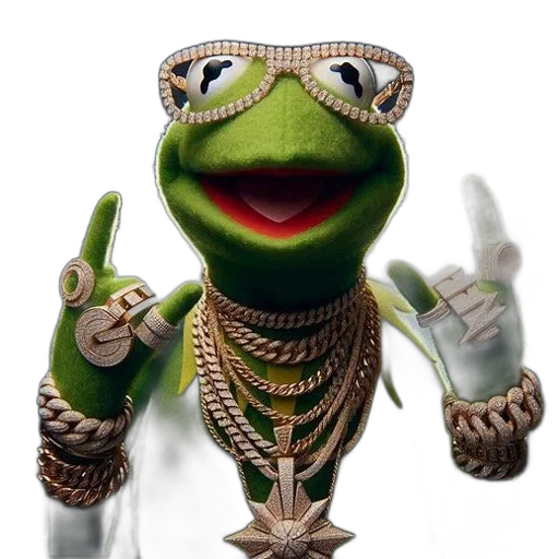 jewelry, animal, kermit, frog transparent PNG cut-out
