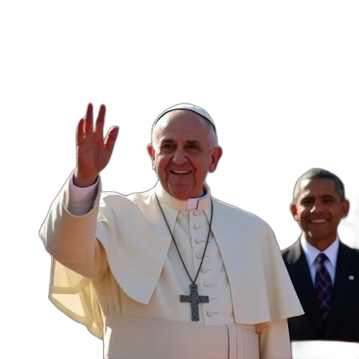 pope, benedicto, waves, front transparent PNG cut-out