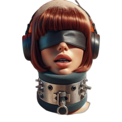 robot, mask, face, cyberpunk transparent PNG cut-out