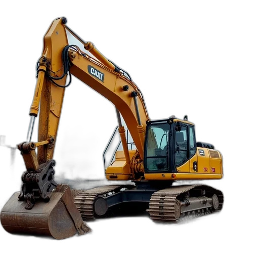 robot, construction, excavator, working transparent PNG cut-out