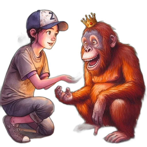animal, creature, crown, concept art transparent PNG cut-out