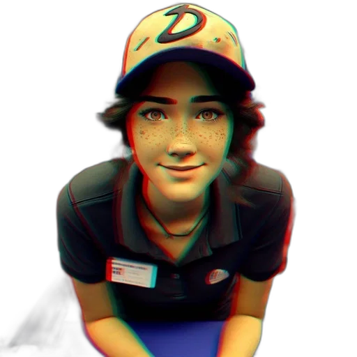 hat, face, staff, robot transparent PNG cut-out