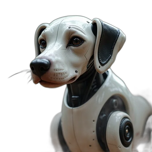 robot, animal, 3d render, cyberpunk transparent PNG cut-out