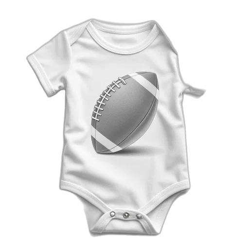 baby, bodysuit, personalized, football transparent PNG cut-out