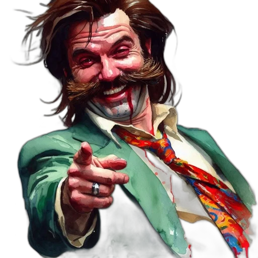 face, jacket, staff, photorealistic transparent PNG cut-out