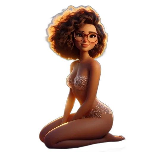 hair, dress, concept art, cartoon transparent PNG cut-out
