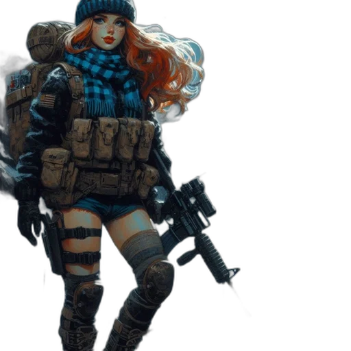 weapon, concept art, comic book art, cyberpunk transparent PNG cut-out