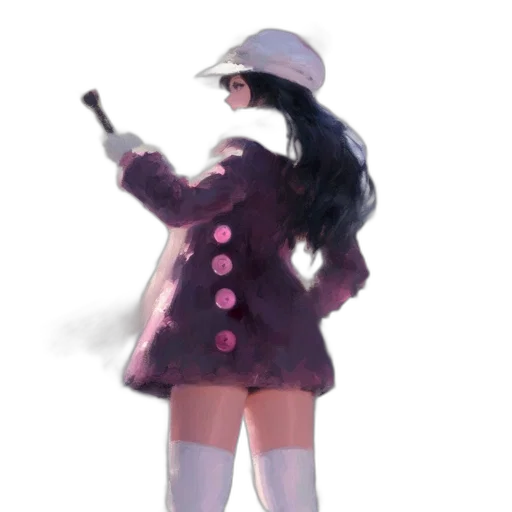 staff, hat, jacket, weapon transparent PNG cut-out