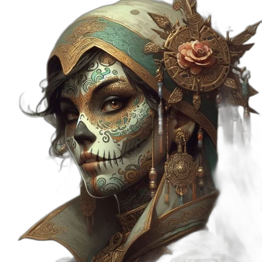 mask, face, staff, jewelry transparent PNG cut-out