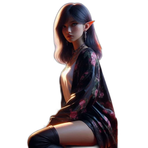 dress, jacket, face, jewelry transparent PNG cut-out