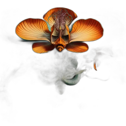 flower, dragon, creature, animal transparent PNG cut-out