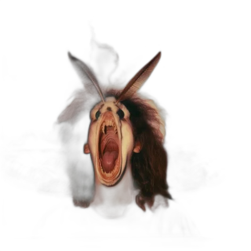 mask, creature, hair, face transparent PNG cut-out