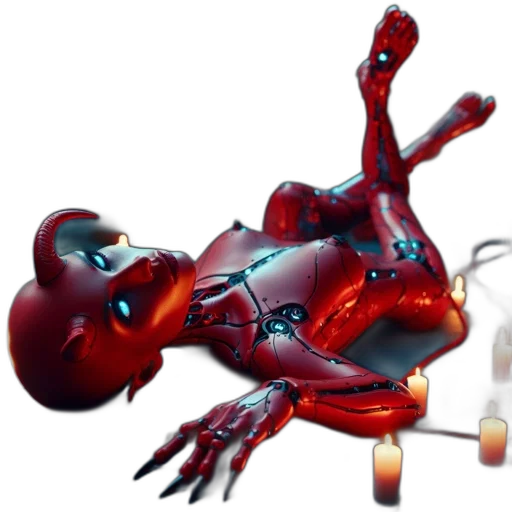 robot, concept art, 3d render, comic book art transparent PNG cut-out