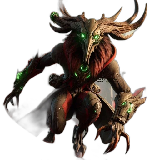 creature, mask, dragon, staff transparent PNG cut-out