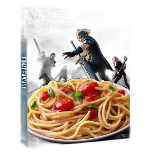food, concept art, 3d render, final transparent PNG cut-out