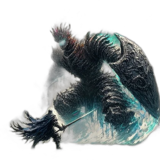 dragon, creature, hair, sword transparent PNG cut-out
