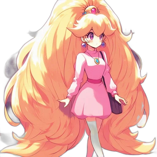 hair, dress, staff, crown transparent PNG cut-out