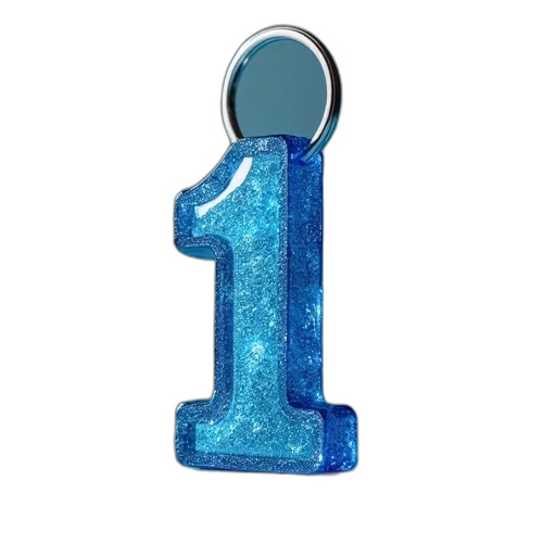 jewelry, 3d render, blue, number transparent PNG cut-out