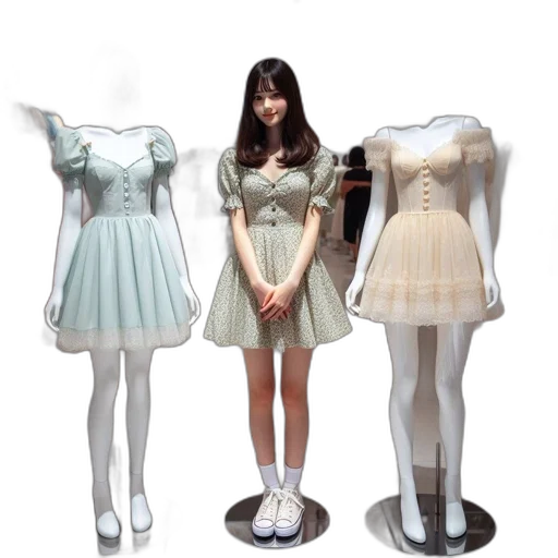 dress, 3d render, concept art, photorealistic transparent PNG cut-out