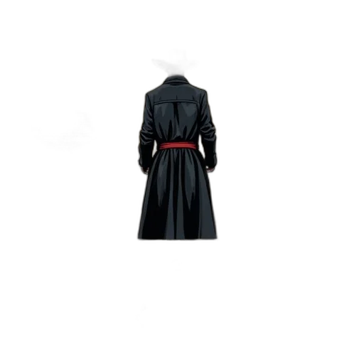 dress, jacket, staff, dark transparent PNG cut-out