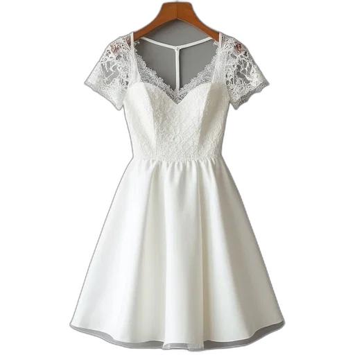 dress, 3d render, monochrome, white transparent PNG cut-out
