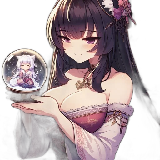 face, staff, flower, mask transparent PNG cut-out