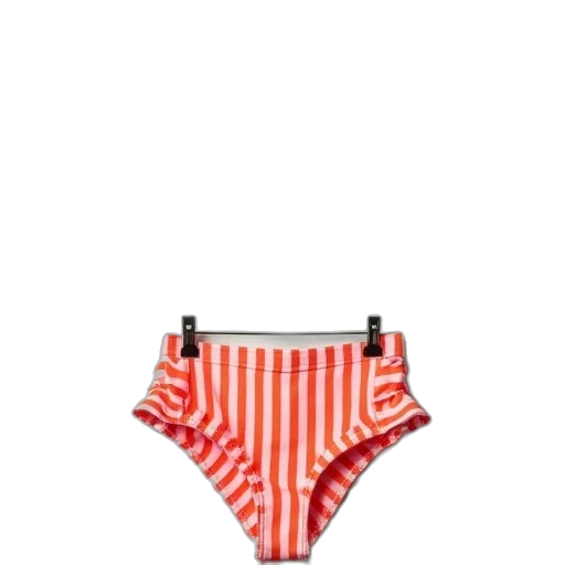orange, white, striped, bikini transparent PNG cut-out