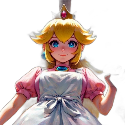 crown, dress, staff, face transparent PNG cut-out