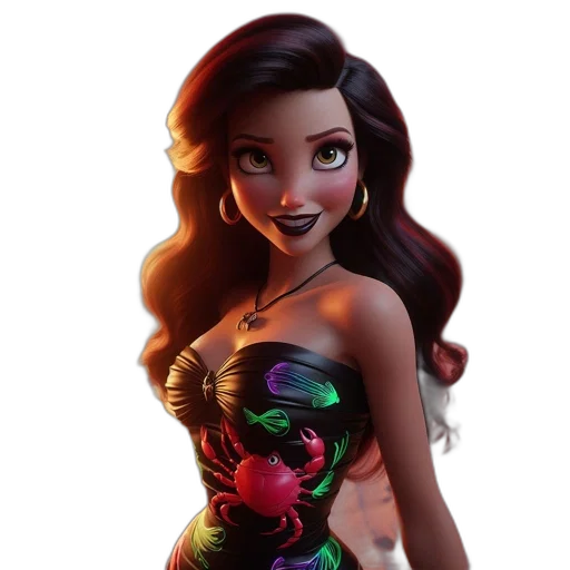 dress, concept art, cartoon, fantasy art transparent PNG cut-out