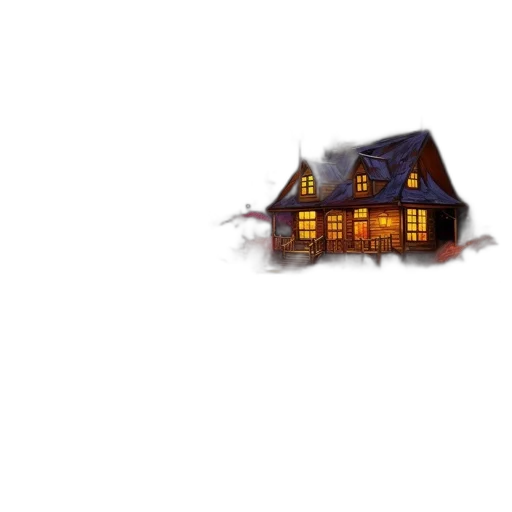 building, pixel art, concept art, watercolor transparent PNG cut-out