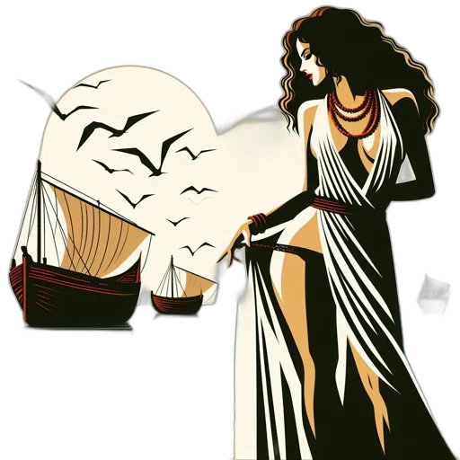 dress, concept art, cartoon, comic book art transparent PNG cut-out