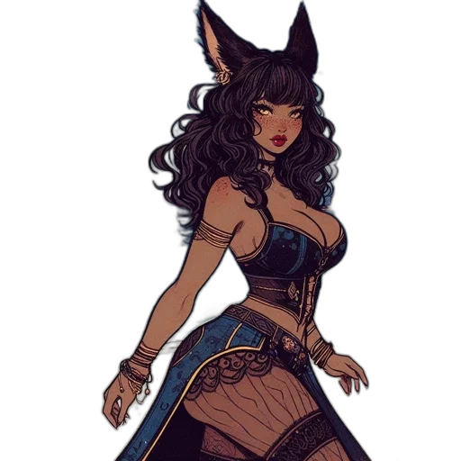 dress, fantasy art, concept art, comic book art transparent PNG cut-out
