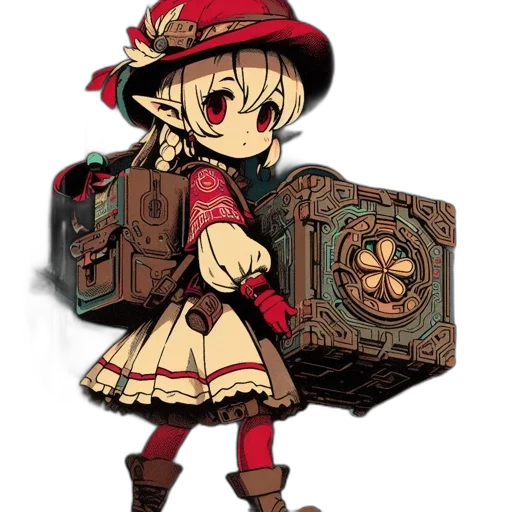 staff, weapon, robot, hat transparent PNG cut-out