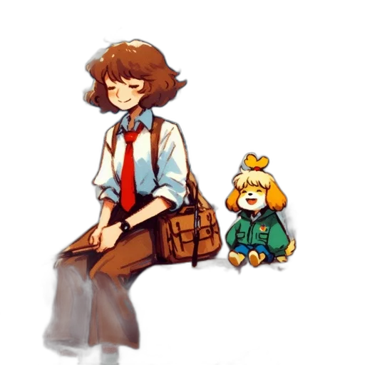 staff, jacket, pixel art, concept art transparent PNG cut-out