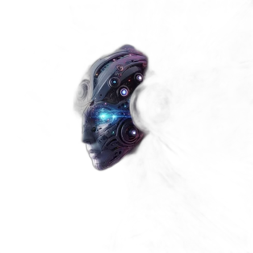 mask, robot, face, creature transparent PNG cut-out