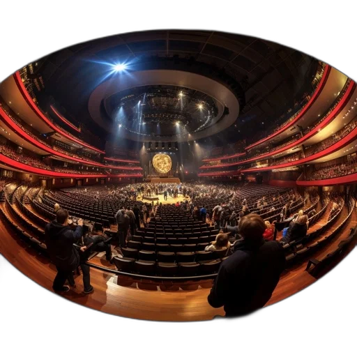 staff, expansive, circular, concert transparent PNG cut-out
