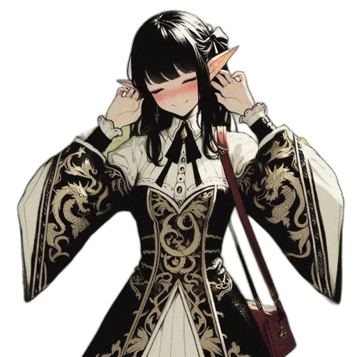 staff, dress, mask, pixel art transparent PNG cut-out