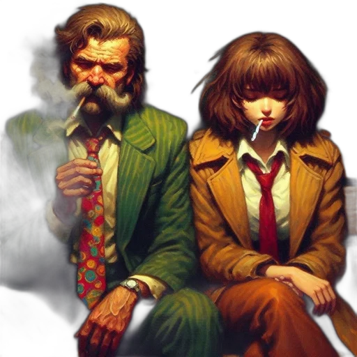 jacket, comic book art, concept art, fantasy art transparent PNG cut-out