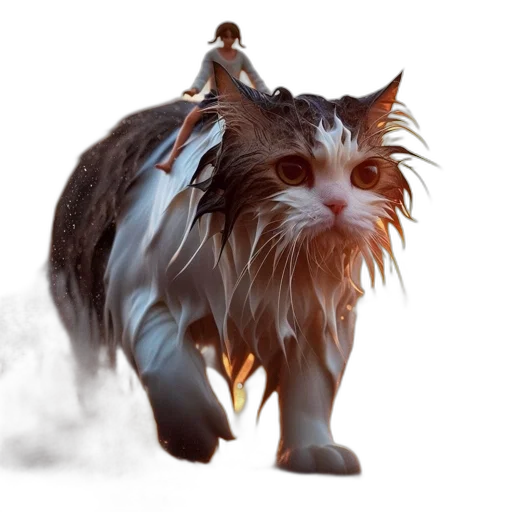 creature, dragon, animal, staff transparent PNG cut-out