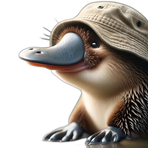 hat, animal, creature, 3d render transparent PNG cut-out
