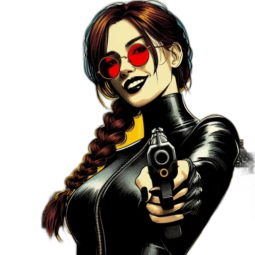 weapon, jacket, comic book art, concept art transparent PNG cut-out