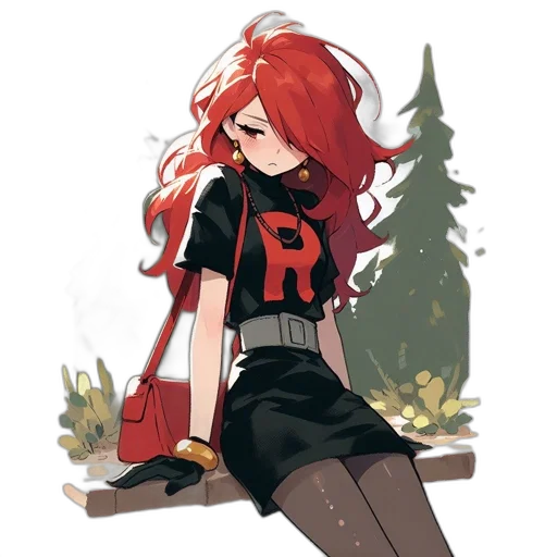 dress, jacket, robot, staff transparent PNG cut-out