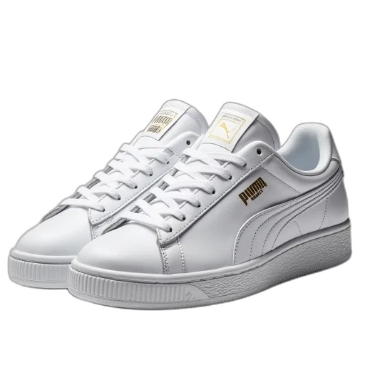 shoes, mens, white, puma transparent PNG cut-out