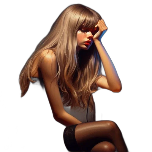 hair, dress, photorealistic, concept art transparent PNG cut-out