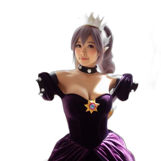 dress, crown, jewelry, 3d render transparent PNG cut-out