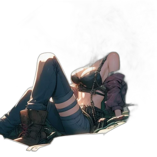 jacket, weapon, shoes, mask transparent PNG cut-out