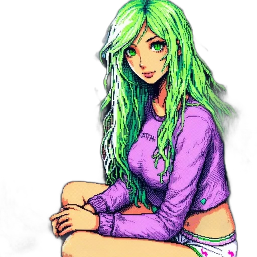 dress, anime, watercolor, fantasy art transparent PNG cut-out